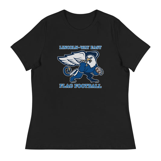 Performance | Women's Relaxed T Shirt | LWE Flag Football | Crest Logo