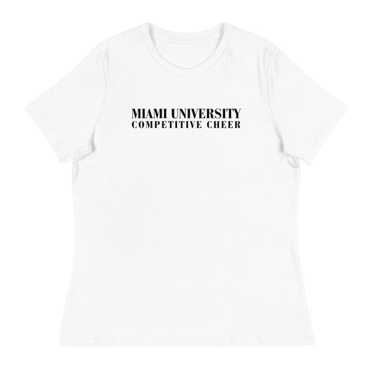 Performance | Women's Relaxed T Shirt | Miami University Competitive Cheer Team | Alt Logo