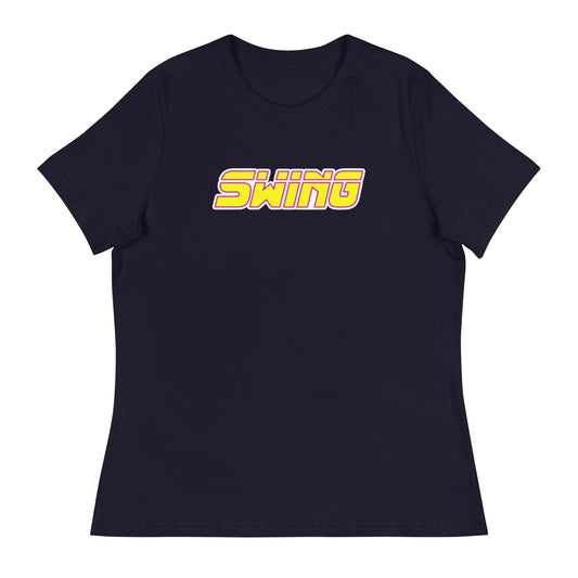 Performance | Women's Relaxed T Shirt | Midwest Swing Softball | Mark Logo