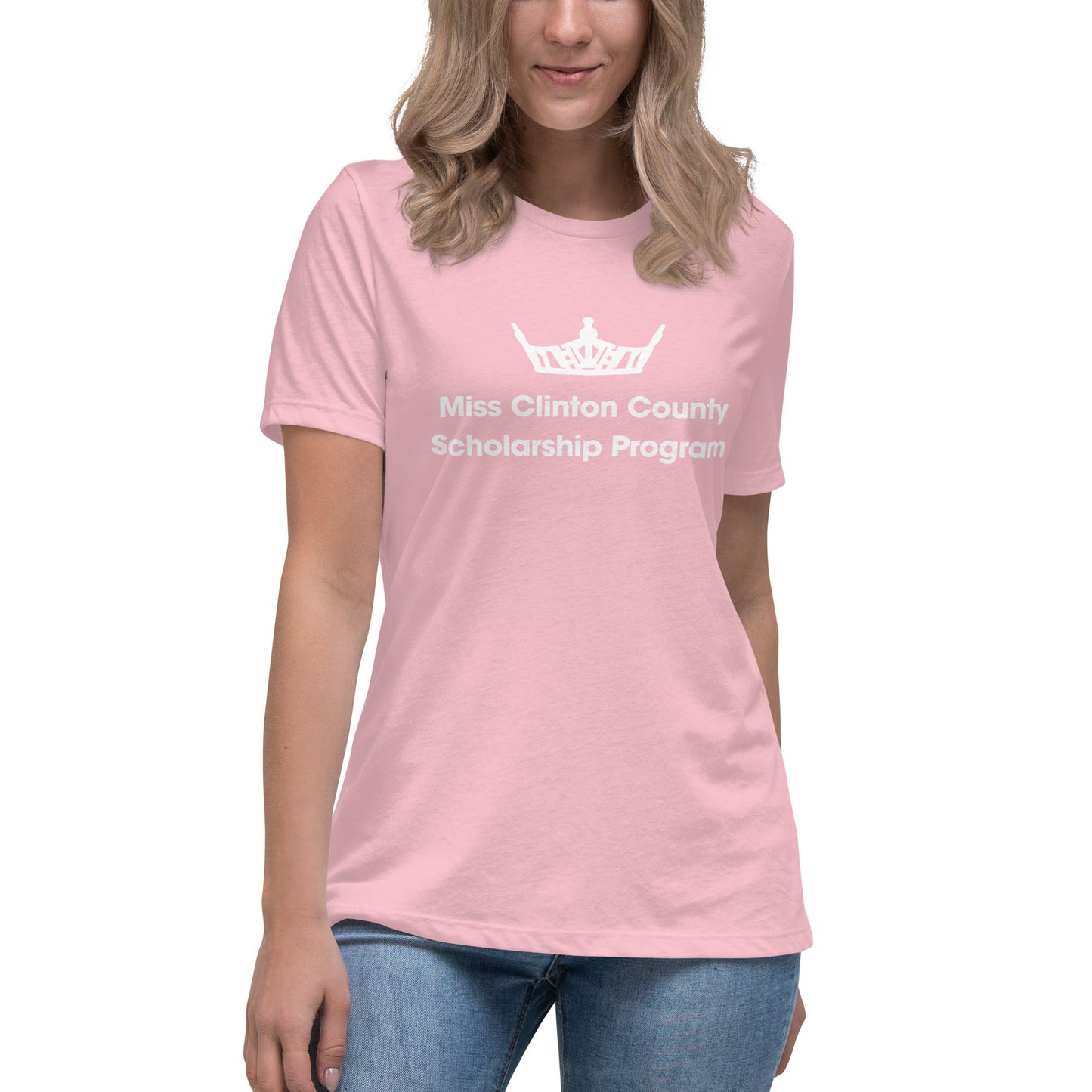 Performance | Women's Relaxed T Shirt | Miss Clinton County Scholarship Program | Alt Logo