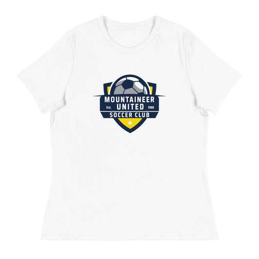 Performance | Women's Relaxed T Shirt | Mountaineer United Soccer Club | Alpine Crest Logo