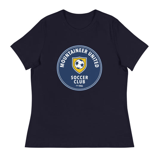 Performance | Women's Relaxed T Shirt | Mountaineer United Soccer Club | Badge Logo