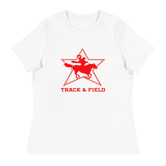 Performance | Women's Relaxed T Shirt | North Lake Track and Field | Cowboy T&F Logo
