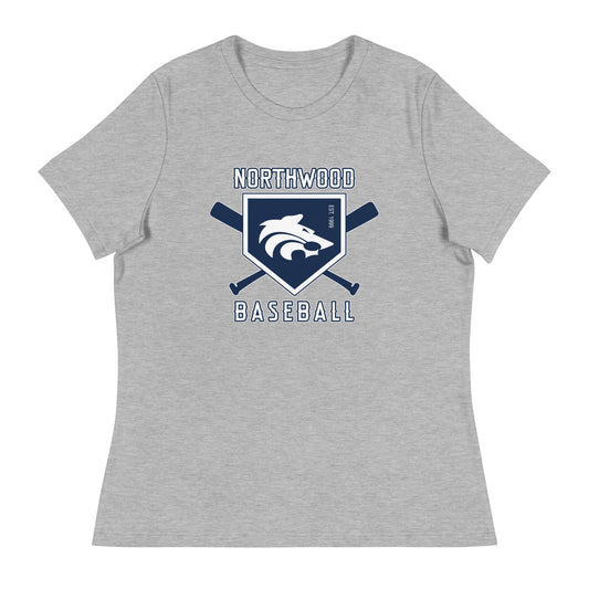 Performance | Women's Relaxed T Shirt | Northwood High School Baseball | Emblem Logo