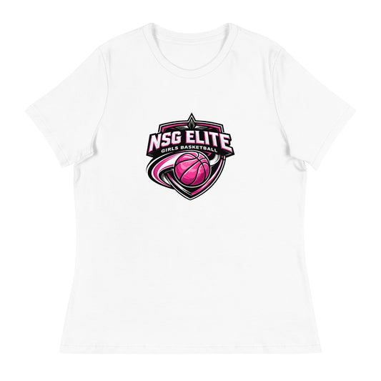 Performance | Women's Relaxed T Shirt | NSG Elite Women’s Basketball | Vanguard Shield Logo