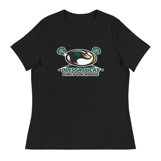 Performance | Women's Relaxed T Shirt | Odessa Girls Lacrosse | Duck Sticks Logo