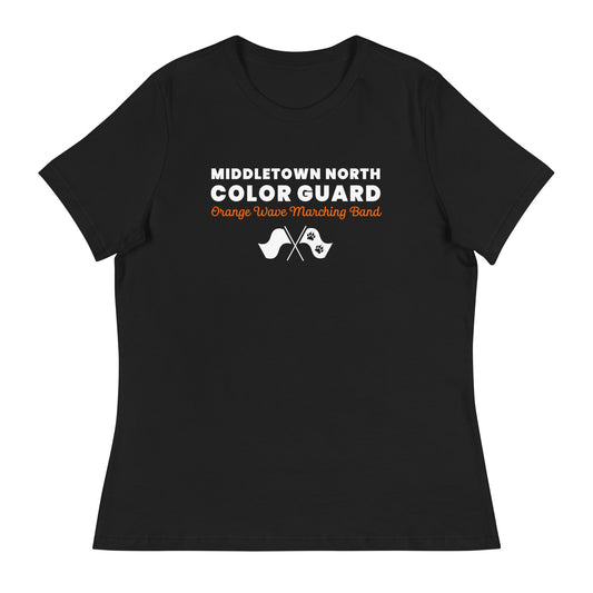 Performance | Women's Relaxed T Shirt | Orange Wave Marching Band | Modern Script Logo
