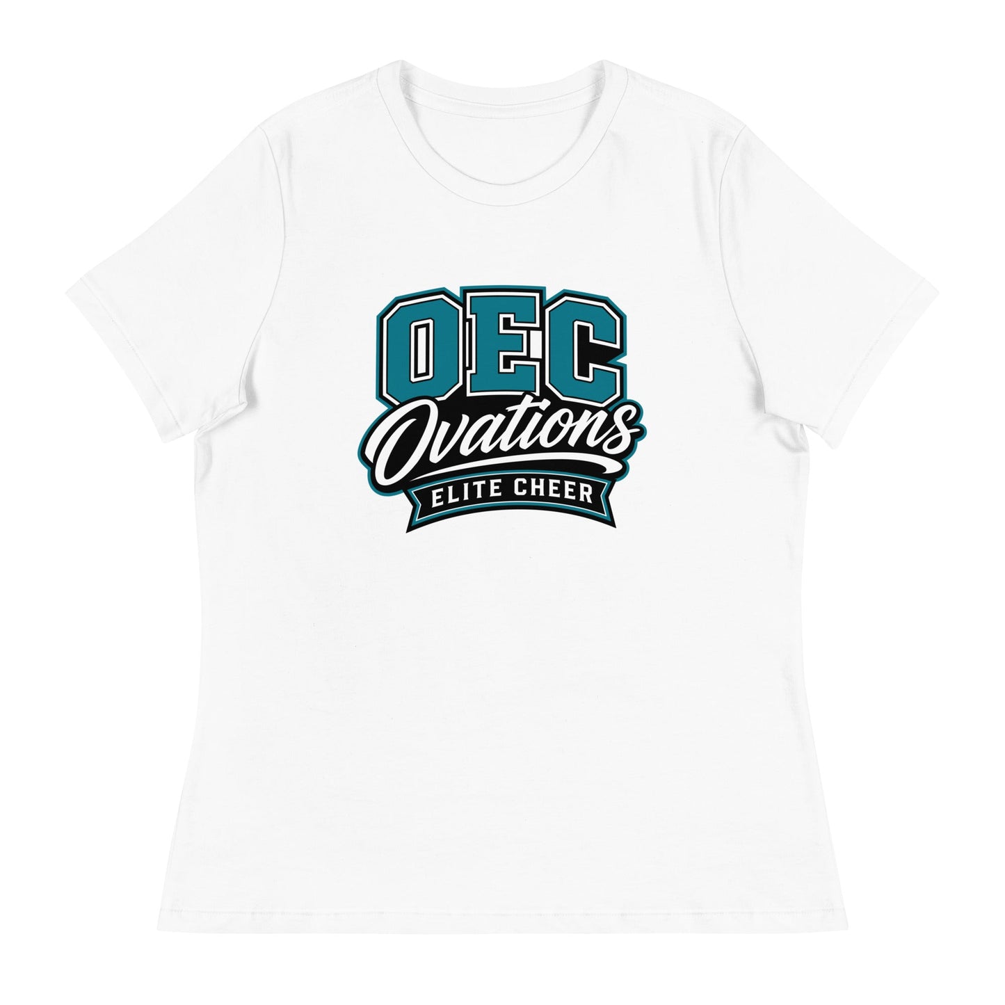 Performance | Women's Relaxed T Shirt | Ovations Elite Cheer | Crest Logo