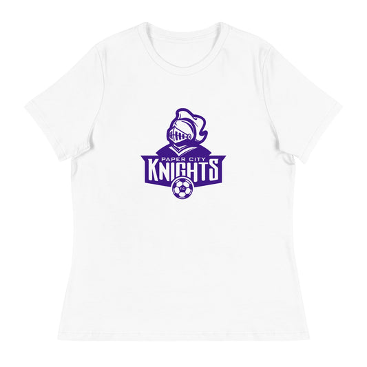 Performance | Women's Relaxed T Shirt | Paper City Futbol Club | Emblem Logo