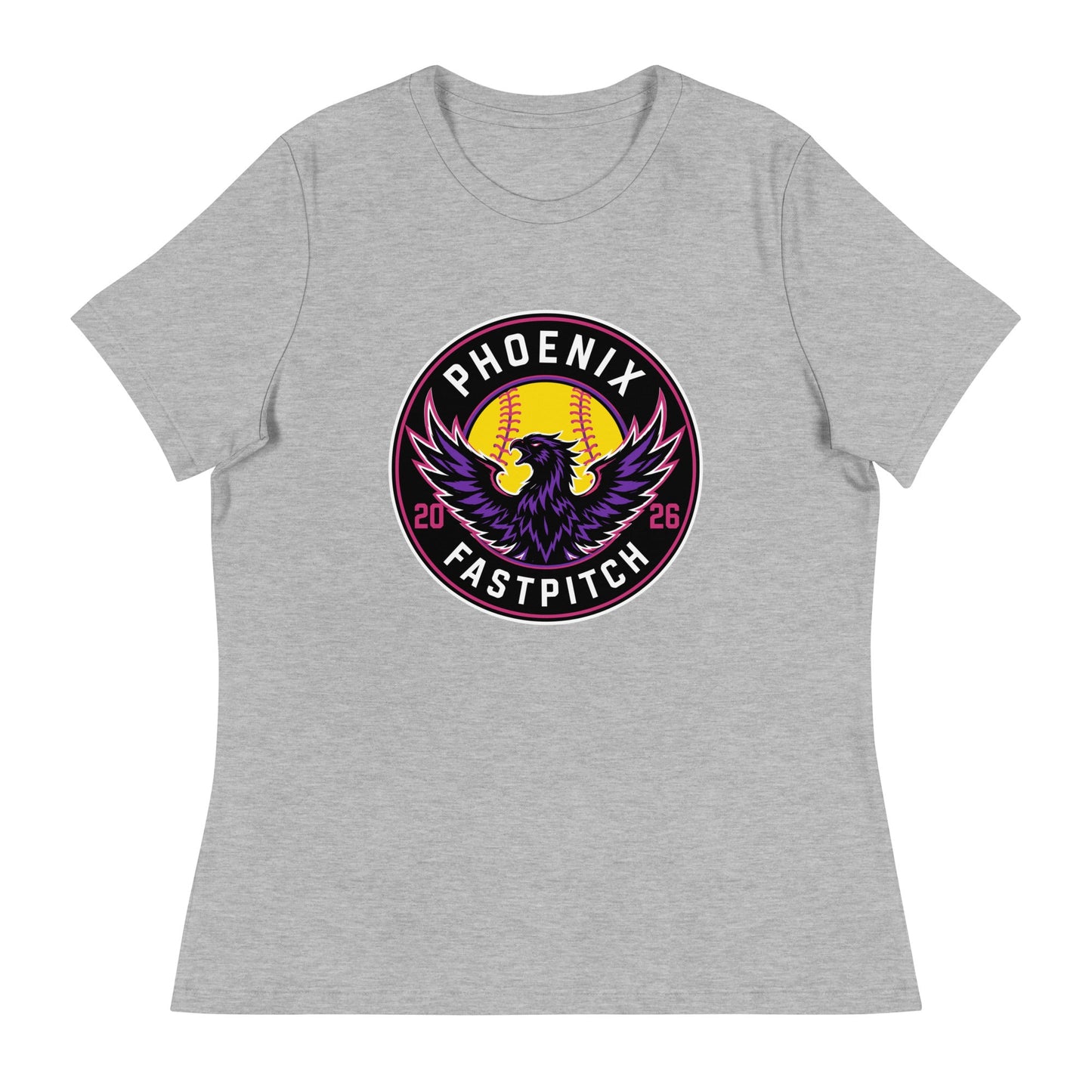 Performance | Women's Relaxed T Shirt | Phoenix Fastpitch | Badge Logo