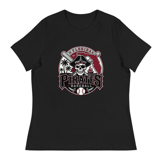 Performance | Women's Relaxed T Shirt | Port City Pirates | Emblem Logo