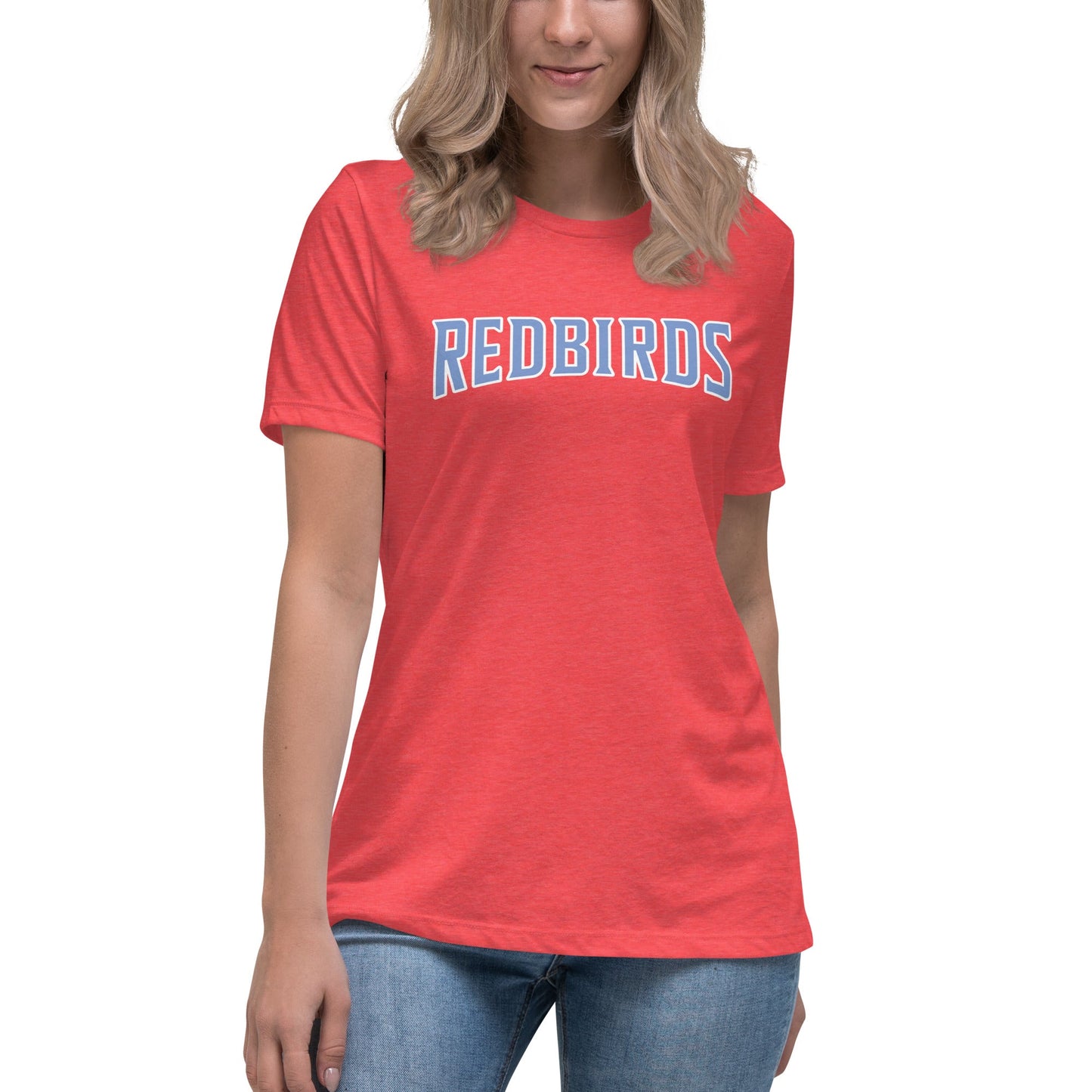 Performance | Women's Relaxed T Shirt | Redbirds | Script Logo