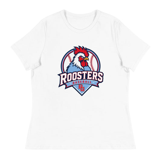 Performance | Women's Relaxed T Shirt | Rooster Nation | Athletic Crest Logo