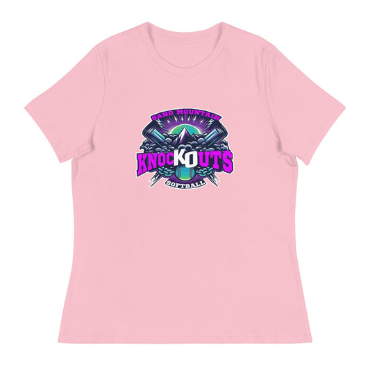 Performance | Women's Relaxed T Shirt | Sand Mountain Knockouts | Ball & Bat Logo