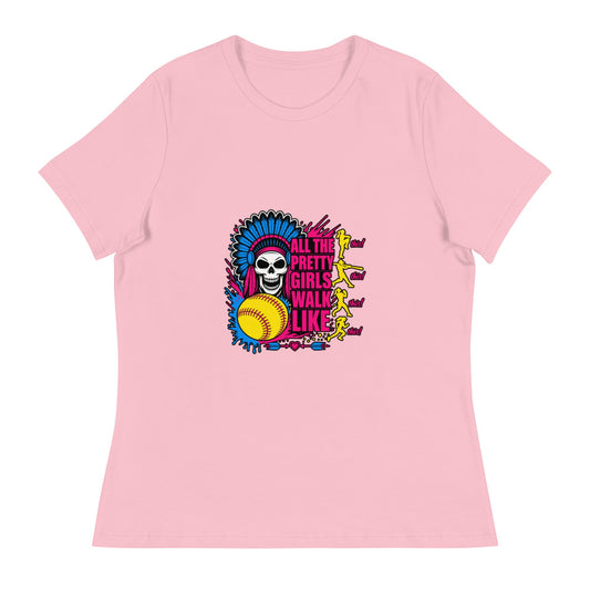 Performance | Women's Relaxed T Shirt | Savage Softball | Varsity Vanguard Logo