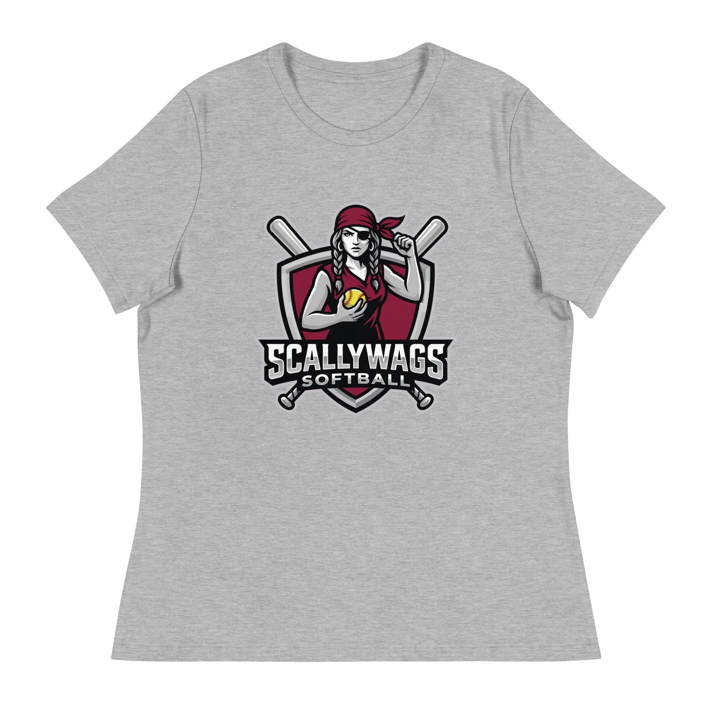 Performance | Women's Relaxed T Shirt | Scallywags Softball | Crest Logo