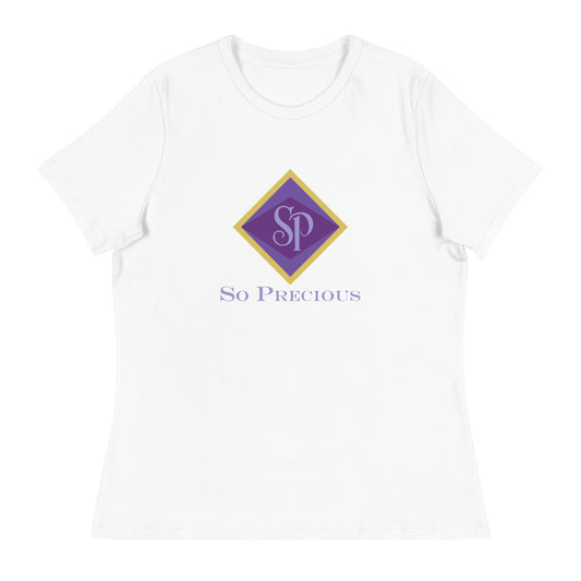 Performance | Women's Relaxed T Shirt | So Precious Goods | Amethyst Aura Logo