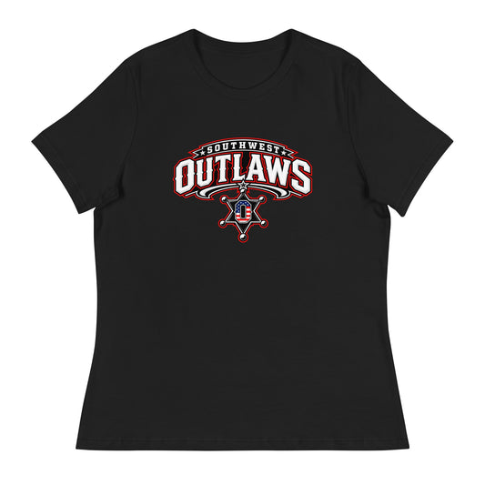Performance | Women's Relaxed T Shirt | Southwest Outlaws | Vanguard Logo