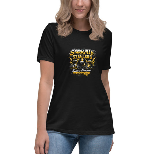 Performance | Women's Relaxed T Shirt | Starkville Steelers | Modern Classic Logo