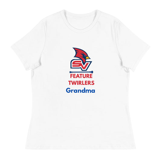 Performance | Women's Relaxed T Shirt | SVSU Feature twirlers | Grandma Logo