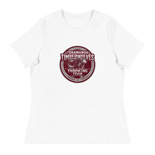 Performance | Women's Relaxed T Shirt | Tonawanda High School Track and Field | Throwing Team Logo