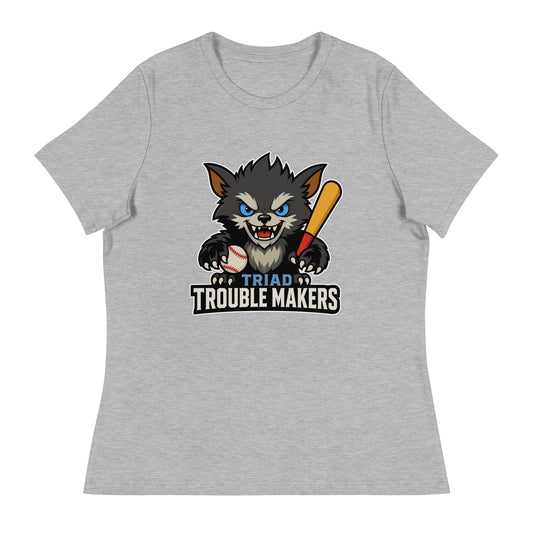 Performance | Women's Relaxed T Shirt | Triad Troublemakers | Mascot Logo