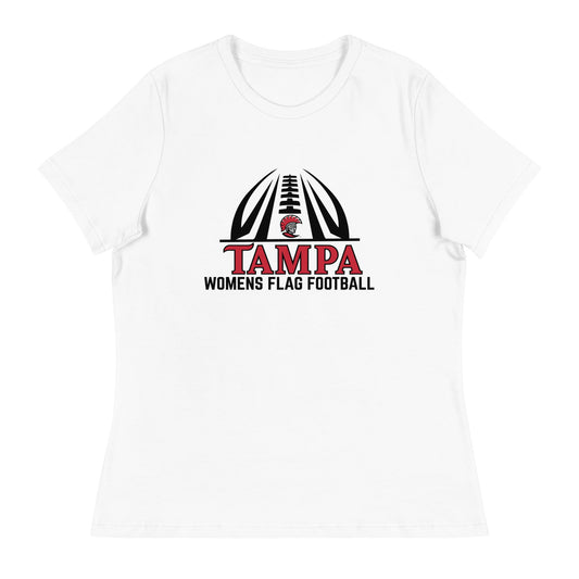 Performance | Women's Relaxed T Shirt | University of Tampa Women's Flag Football | Football Logo