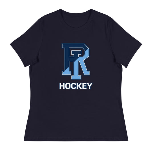 Performance | Women's Relaxed T Shirt | URI Men’s Hockey | Crest Logo