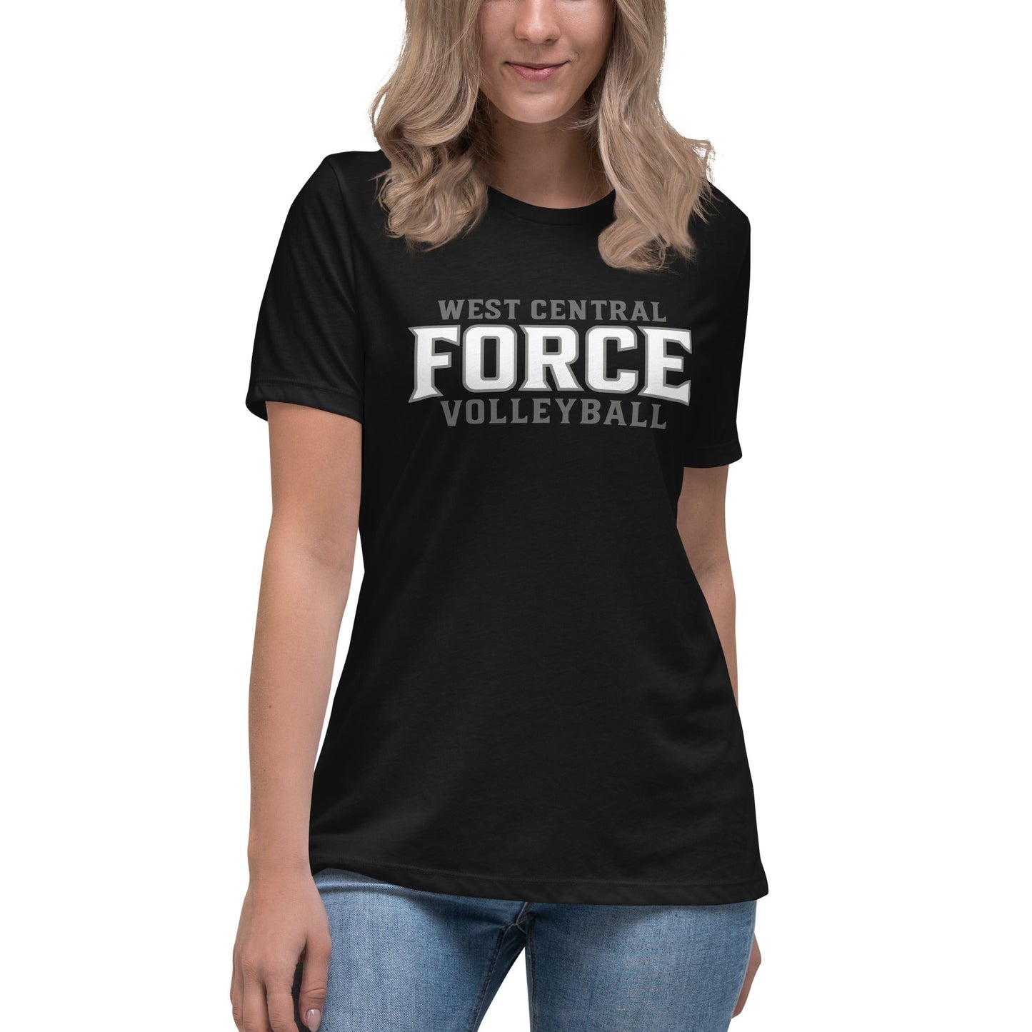 Performance | Women's Relaxed T Shirt | West Central Force Volleyball | Grey Logo