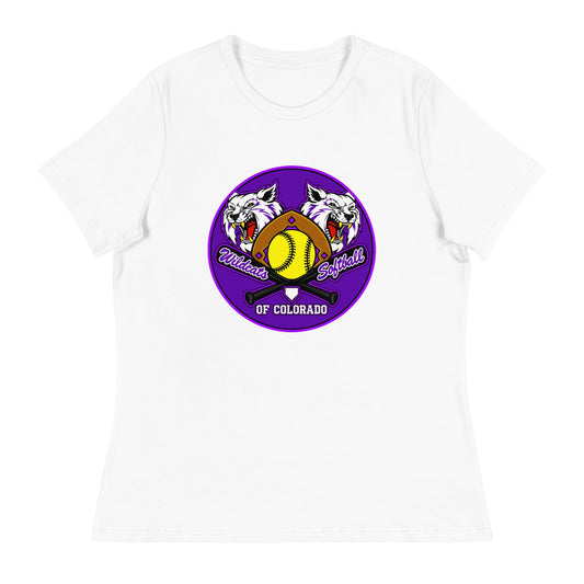 Performance | Women's Relaxed T Shirt | Wildcats Softball | Badge Logo