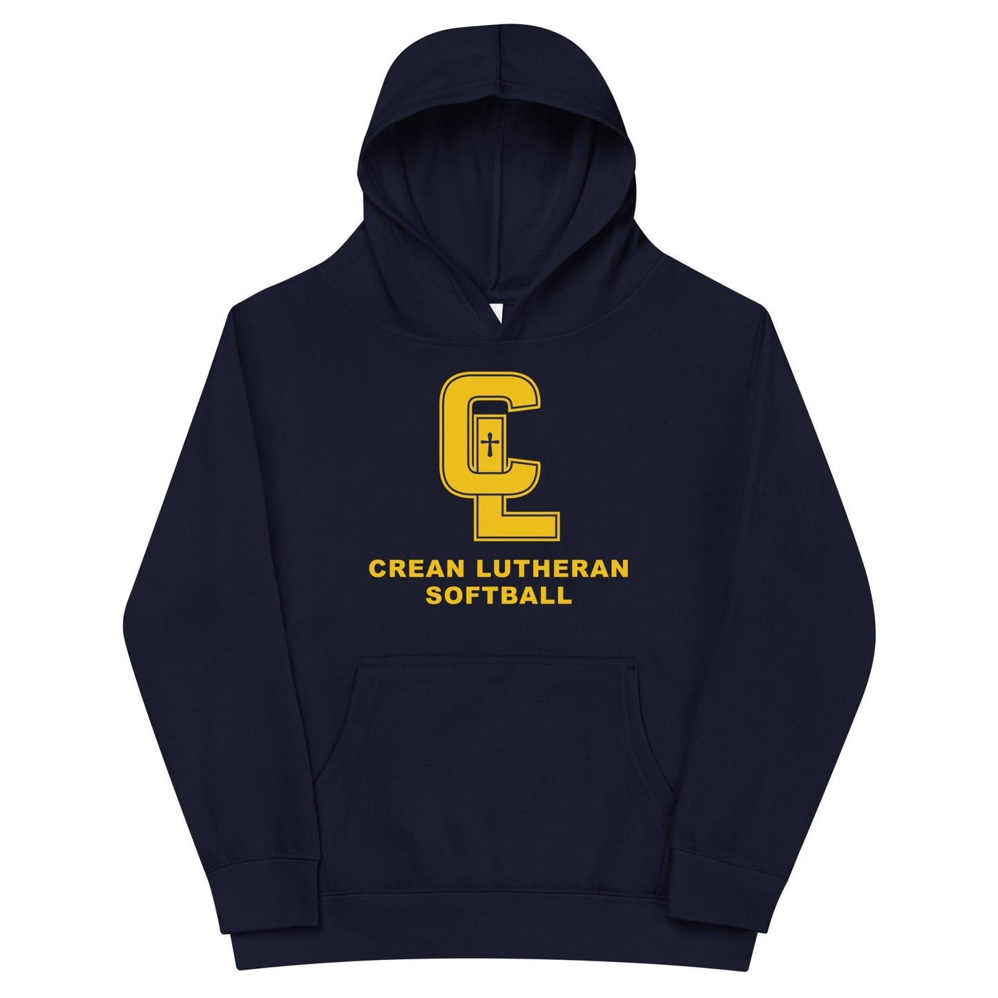 Performance | Youth Hoodie | Crean Lutheran Softball | Gold CL Softball Logo