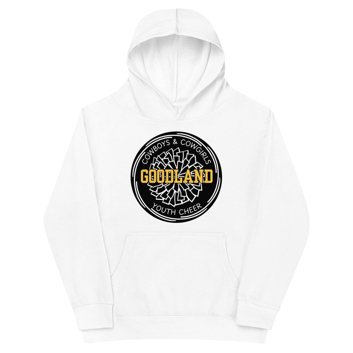 Performance | Youth Hoodie | Goodland Youth Cheer | Badge Logo