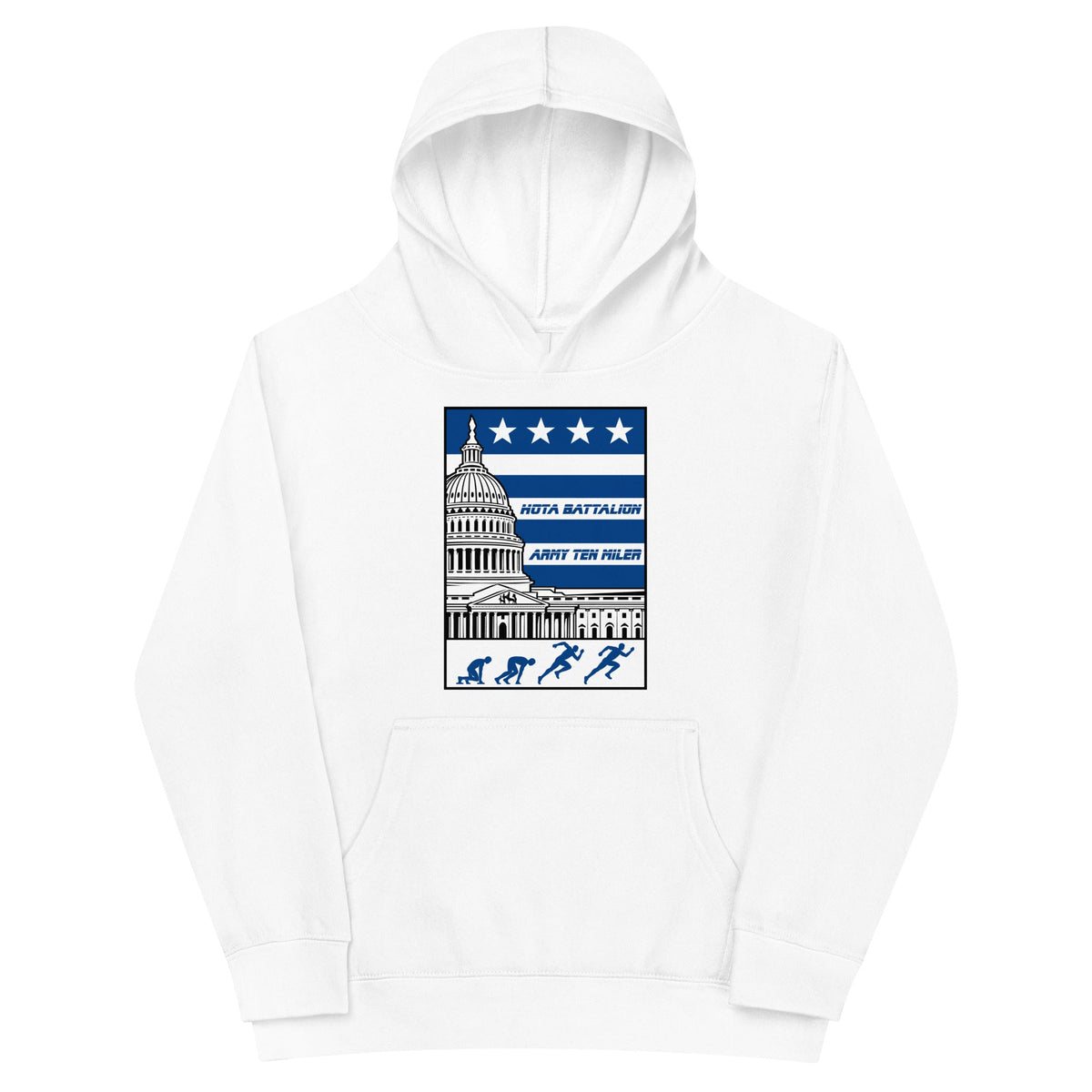 Performance | Youth Hoodie | Hoya battalion Ten Miler | Emblem Logo