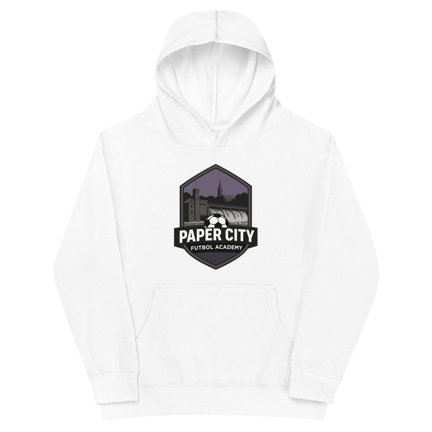 Performance | Youth Hoodie | Paper City Futbol Academy | Vanguard Shield Logo