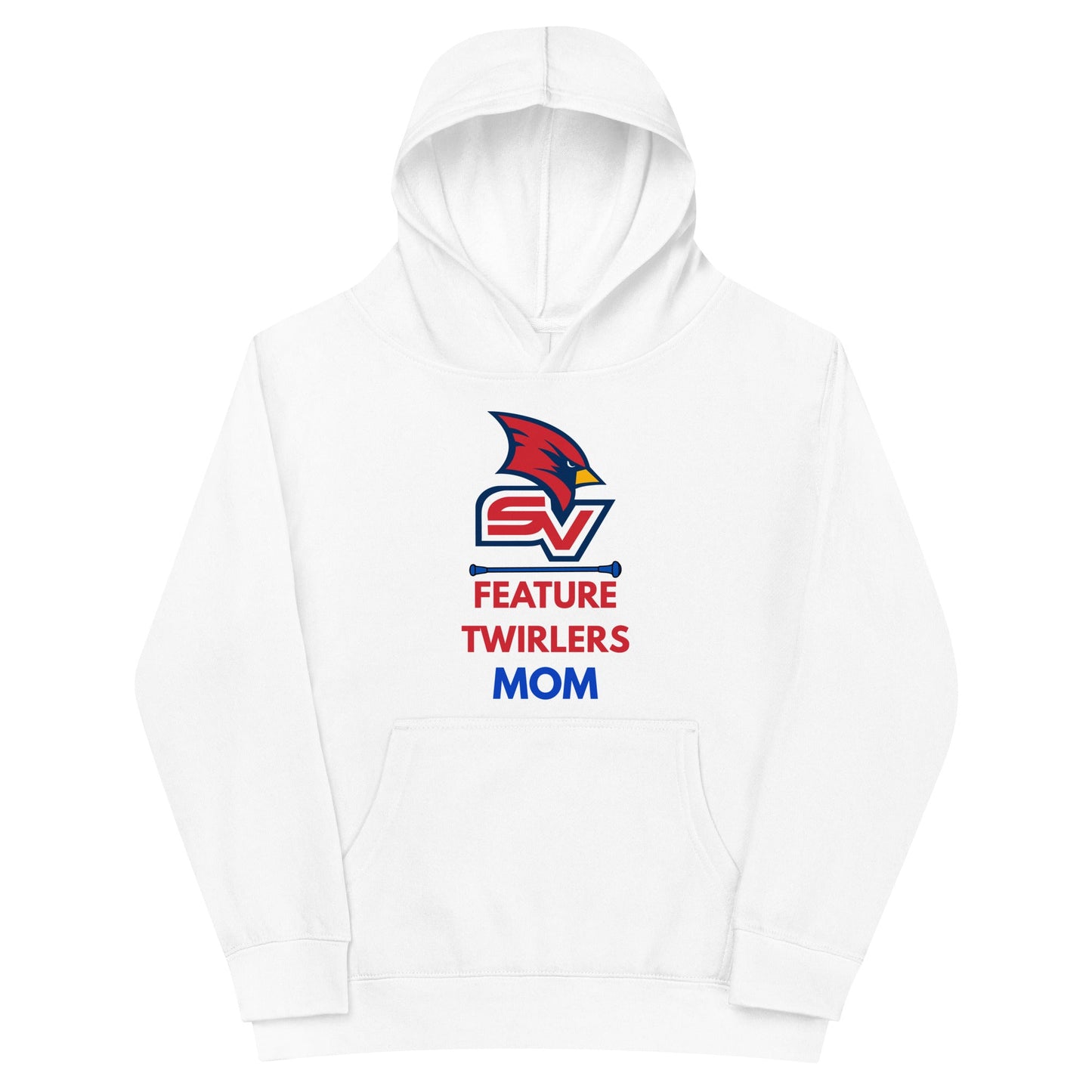 Performance | Youth Hoodie | SVSU Feature twirlers | Mom Logo