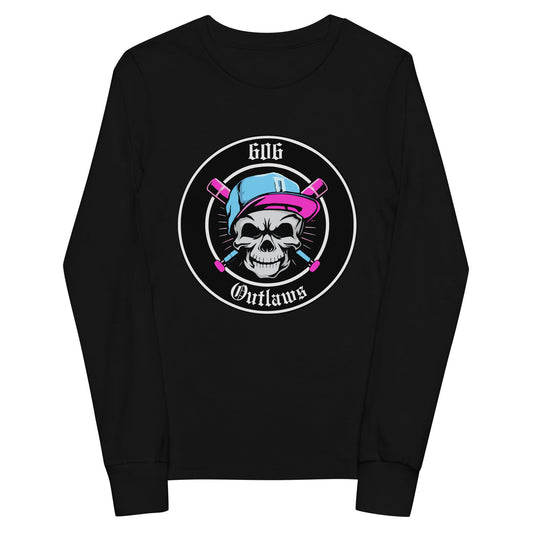 Performance | Youth Long Sleeve T-Shirt | 606 Outlaws Baseball | Badge Logo