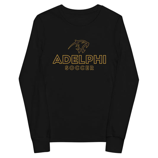 Performance | Youth Long Sleeve T-Shirt | Adelphi Womens Soccer | Vanguard Mark Logo