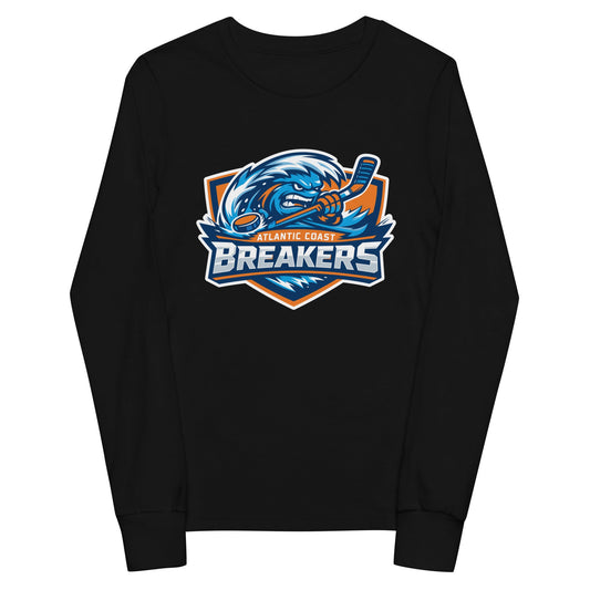 Performance | Youth Long Sleeve T-Shirt | Atlantic Coast Breakers Hockey | Mascot Shield Logo