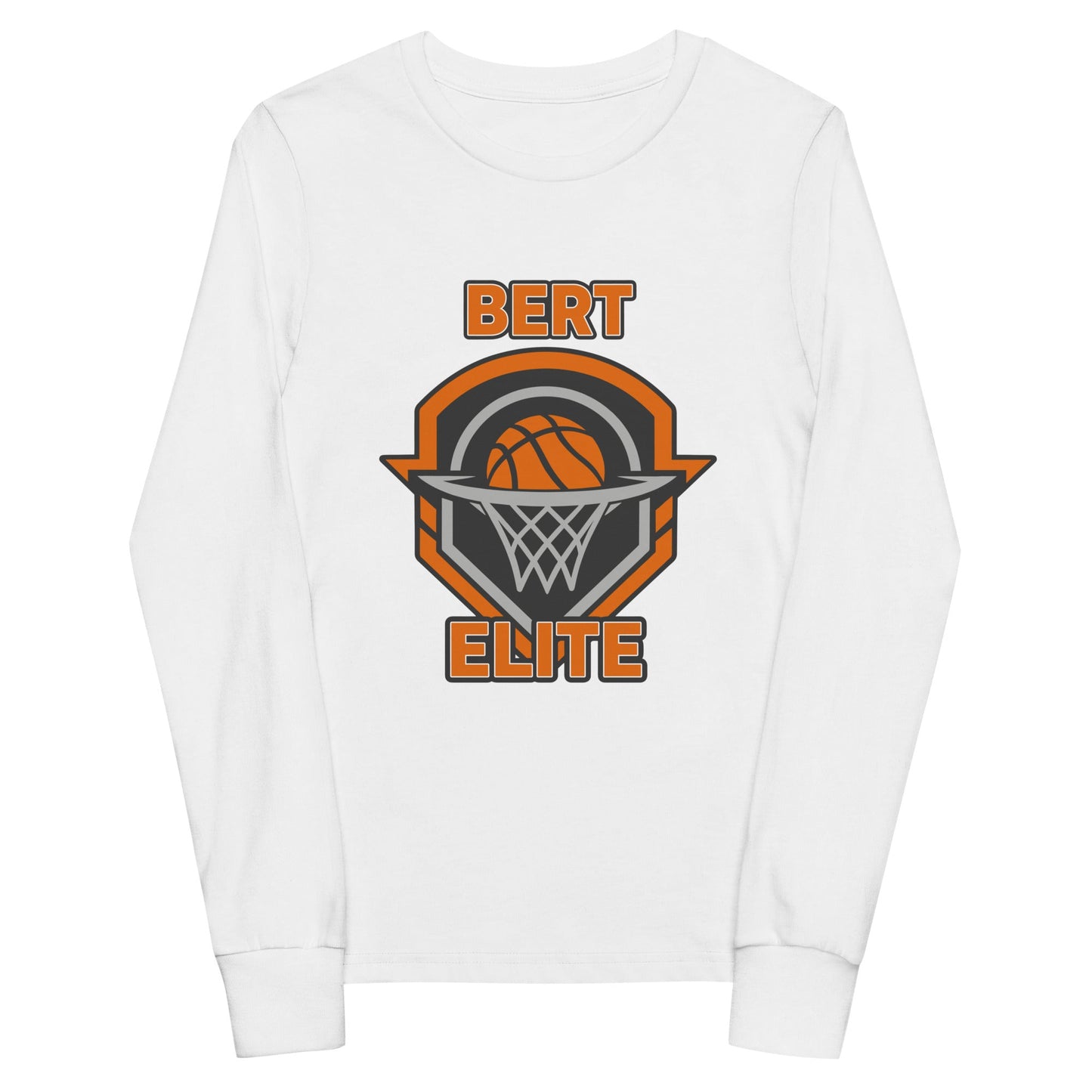Performance | Youth Long Sleeve T-Shirt | Bert Elite AAU | Hoop Badge Logo