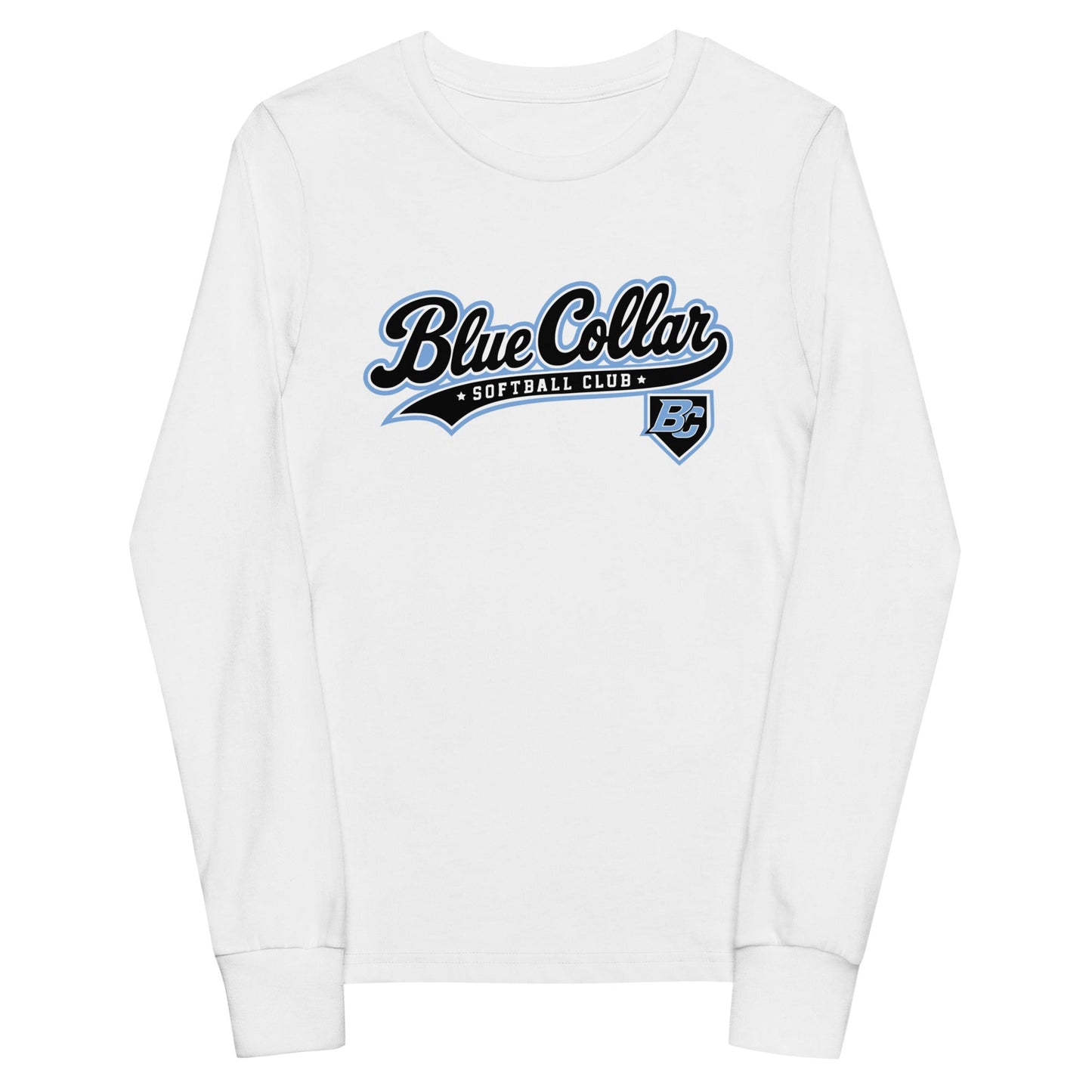 Performance | Youth Long Sleeve T-Shirt | Blue Collar Softball 2034 | Foundry Logo