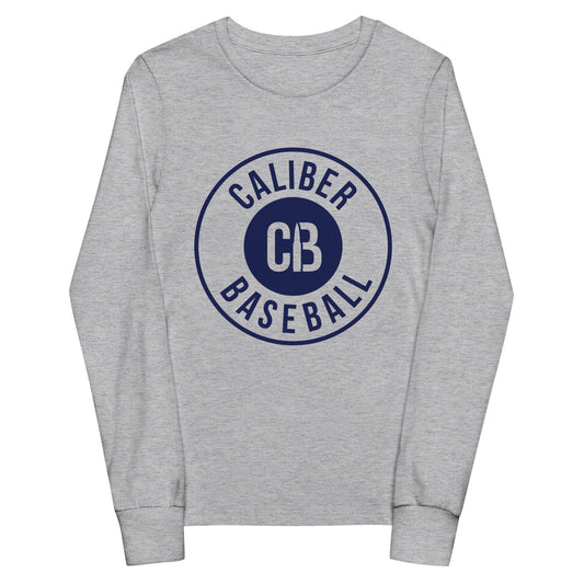 Performance | Youth Long Sleeve T-Shirt | Caliber Baseball | Badge Logo