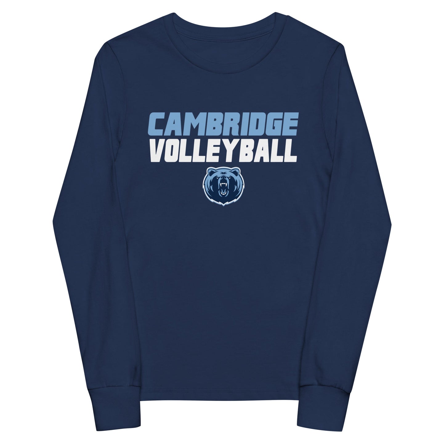 Performance | Youth Long Sleeve T-Shirt | Cambridge Volleyball | Modern Logo