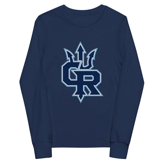 Performance | Youth Long Sleeve T-Shirt | Cape Riptides Baseball | Emblem Logo