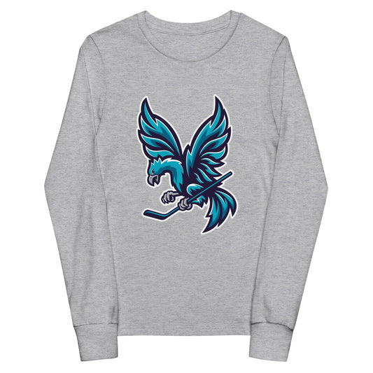 Performance | Youth Long Sleeve T-Shirt | Charlotte Rise | Mascot Logo