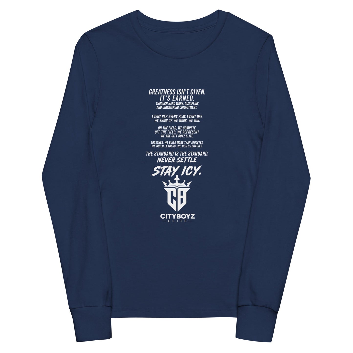 Performance | Youth Long Sleeve T-Shirt | City Boyz Elite | Legacy Builder Mark Logo