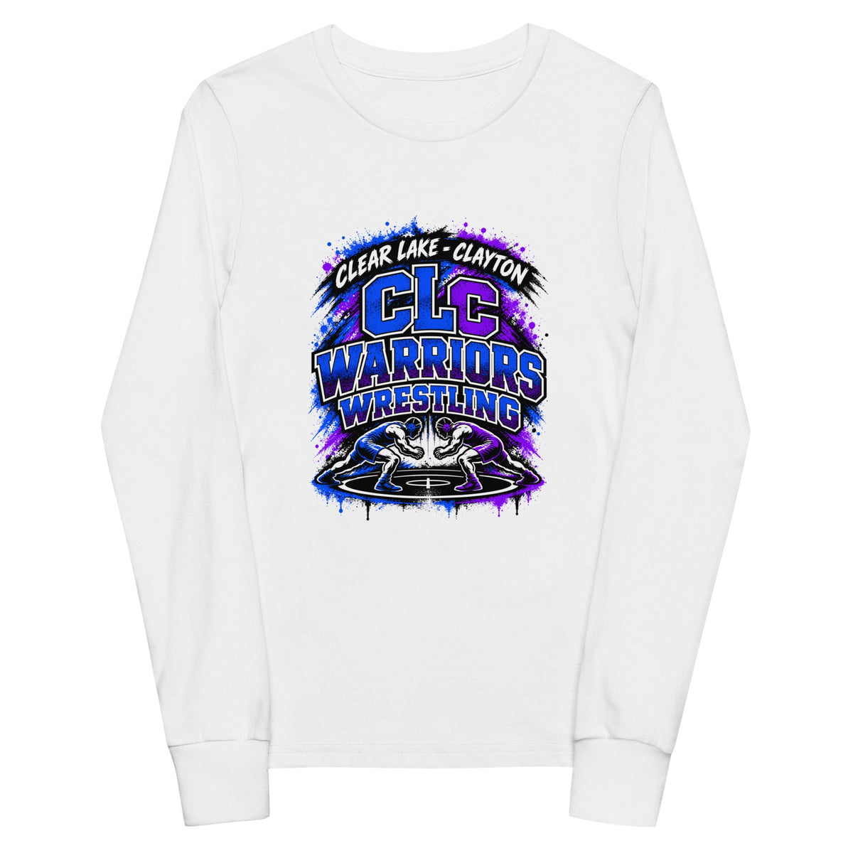 Performance | Youth Long Sleeve T-Shirt | Clear Lake - Clayton Wrestling | Apex Logo