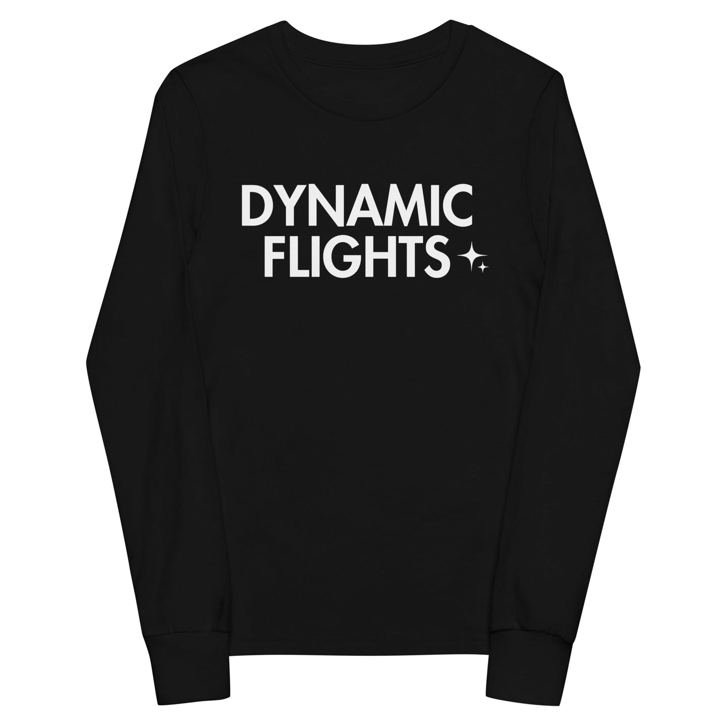 Performance | Youth Long Sleeve T-Shirt | Dynamic Flights Gymnastics | Alt Logo