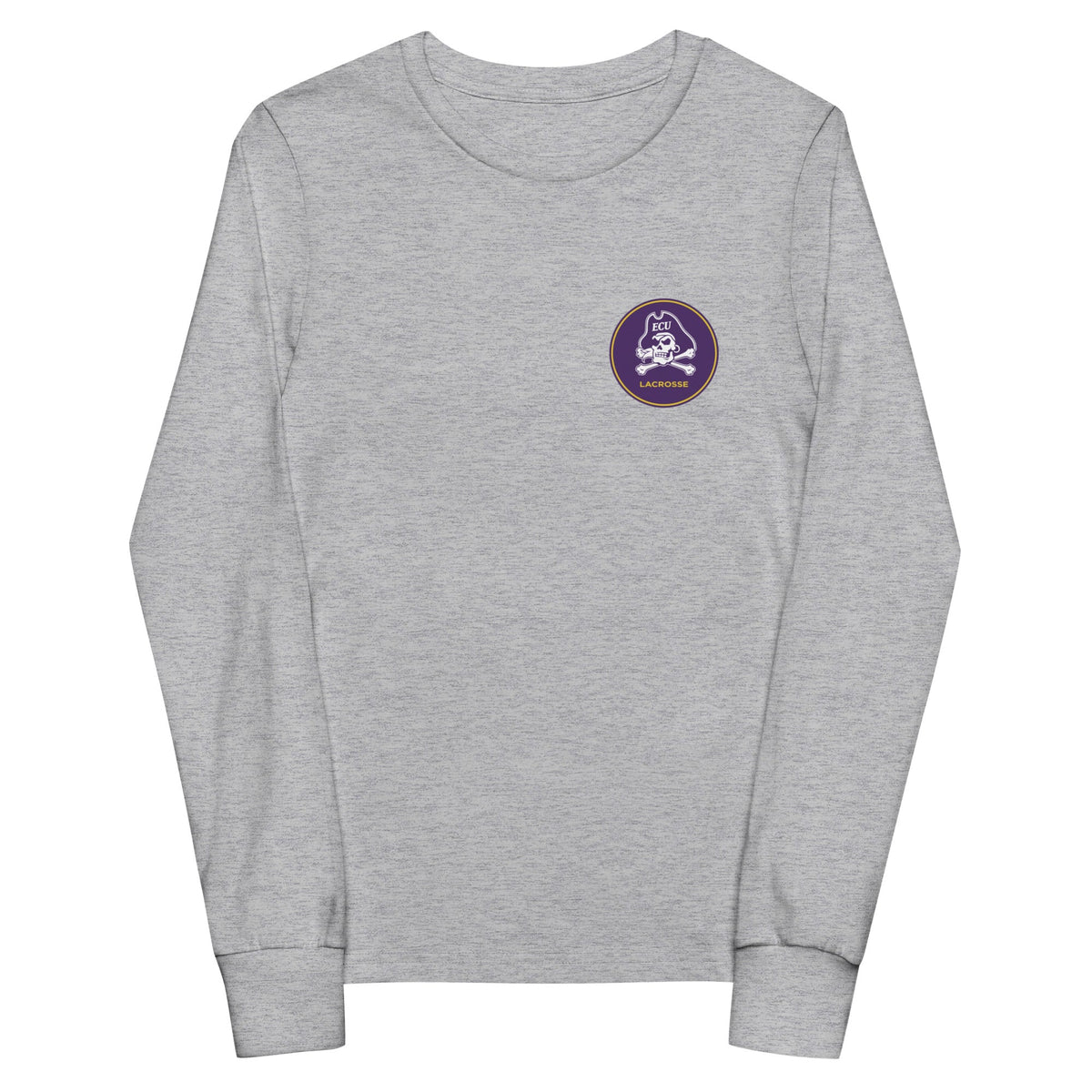 Performance | Youth Long Sleeve T-Shirt | ECU Club Womens Lacrosse | Badge Logo