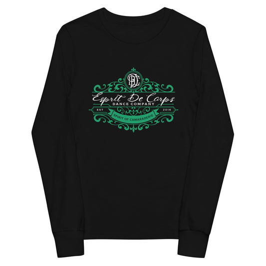 Performance | Youth Long Sleeve T-Shirt | Esprit de Corps Dance Co., LLC | Crest Logo