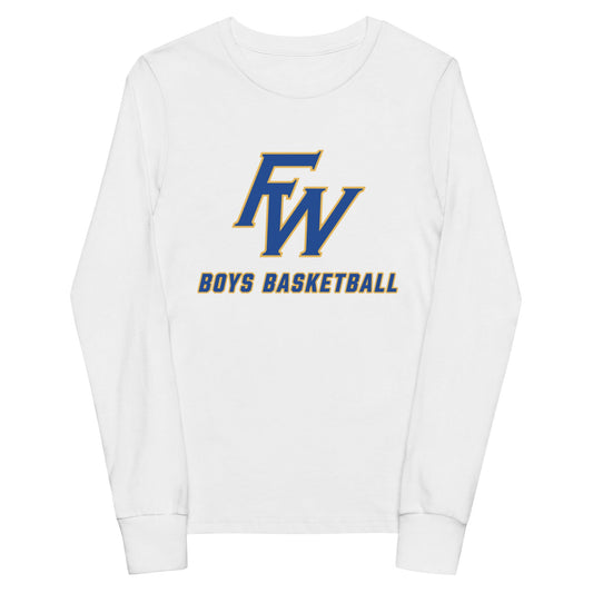Performance | Youth Long Sleeve T-Shirt | Fayette Ware Boys Basketball | FW Crest Logo